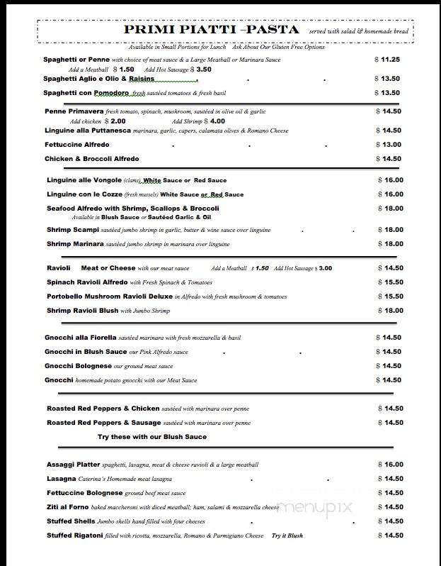 Capri Pizza & Restaurant - Paradise, PA menu_pic