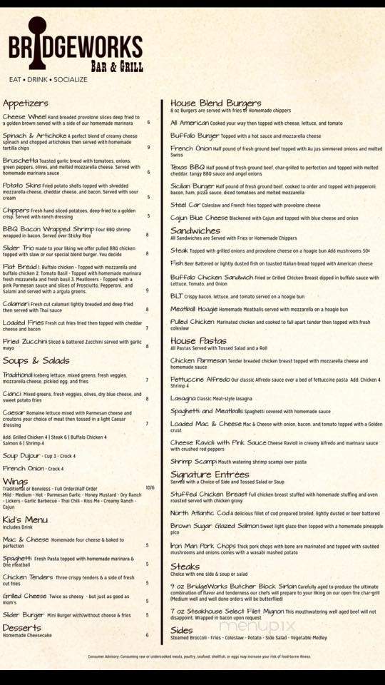 Cianci's Restaurant - Greenville, PA menu_pic