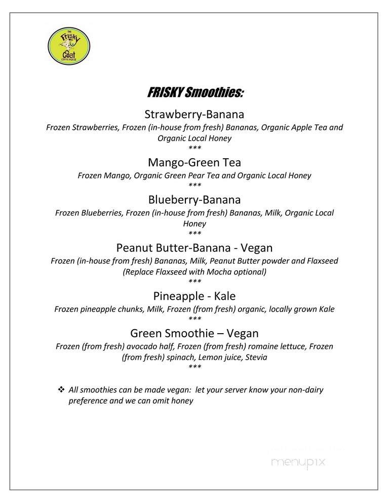 Coffee Shop - New Milford, PA menu_pic