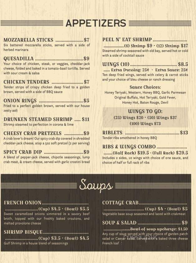 Cottage Family Restaurant - Chambersburg, PA menu_pic