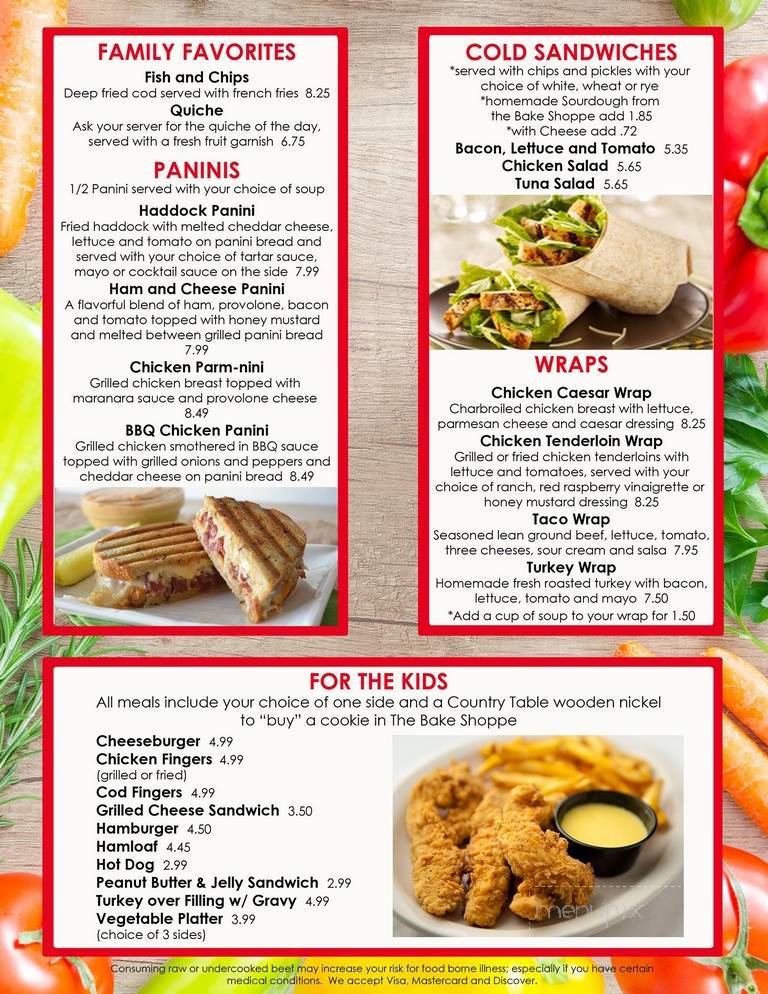 Country Table Family Restaurant - Mount Joy, PA menu_pic
