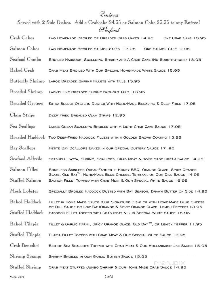 County Line Restaurant - Richfield, PA menu_pic