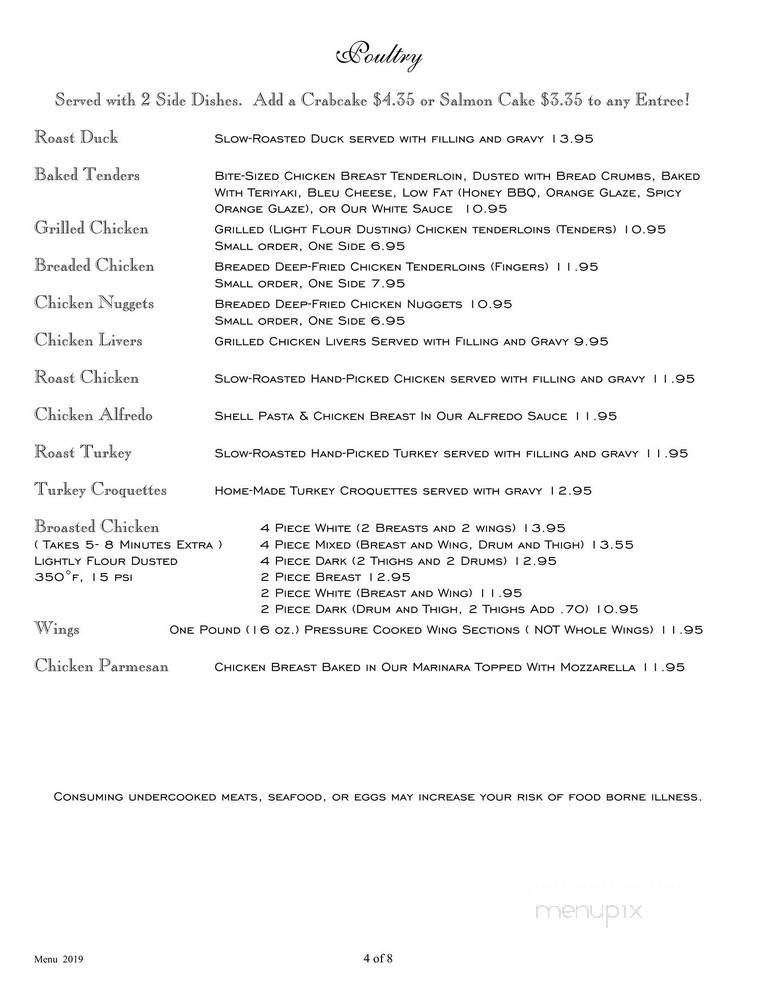 County Line Restaurant - Richfield, PA menu_pic