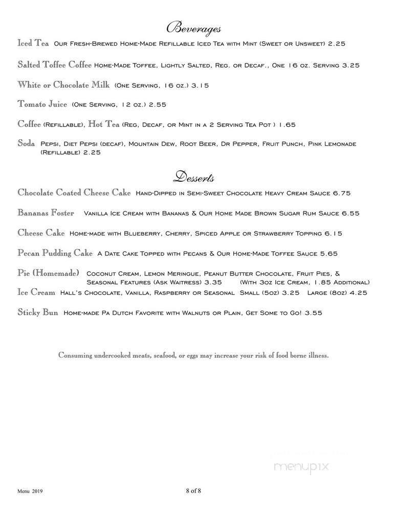 County Line Restaurant - Richfield, PA menu_pic