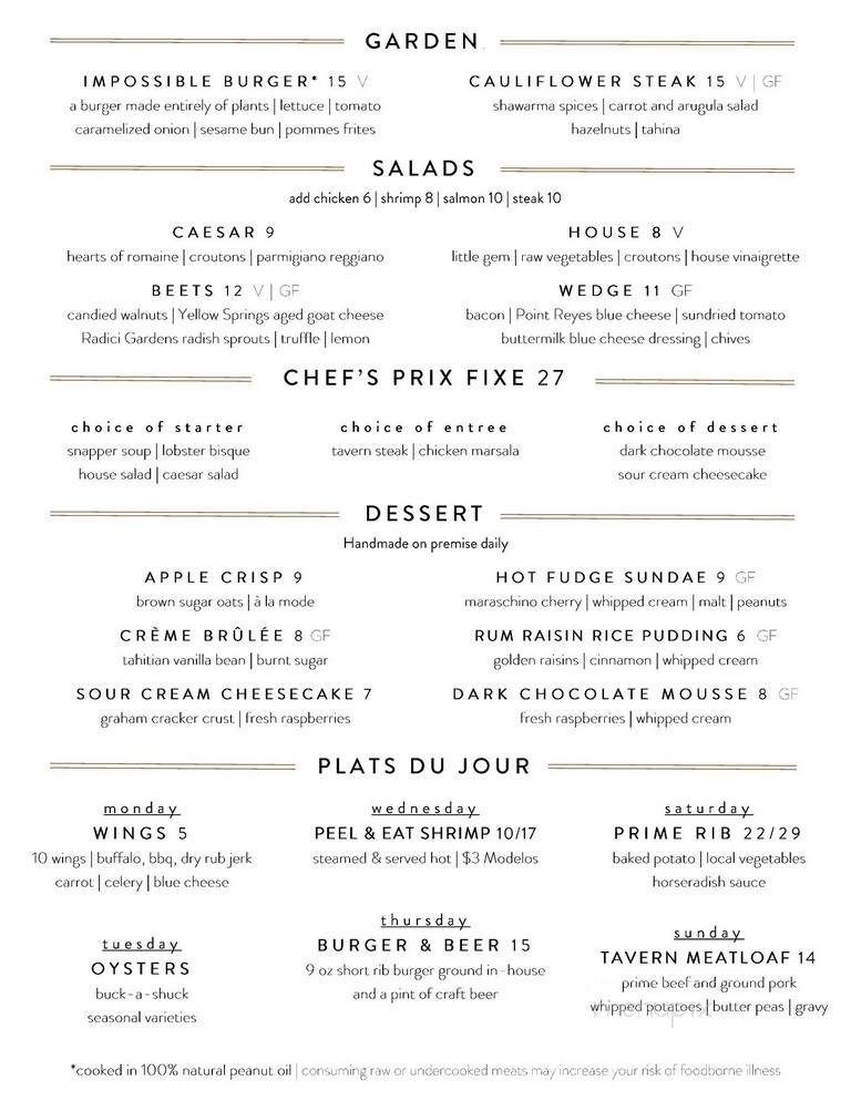 Eagle Tavern - Uwchland, PA menu_pic
