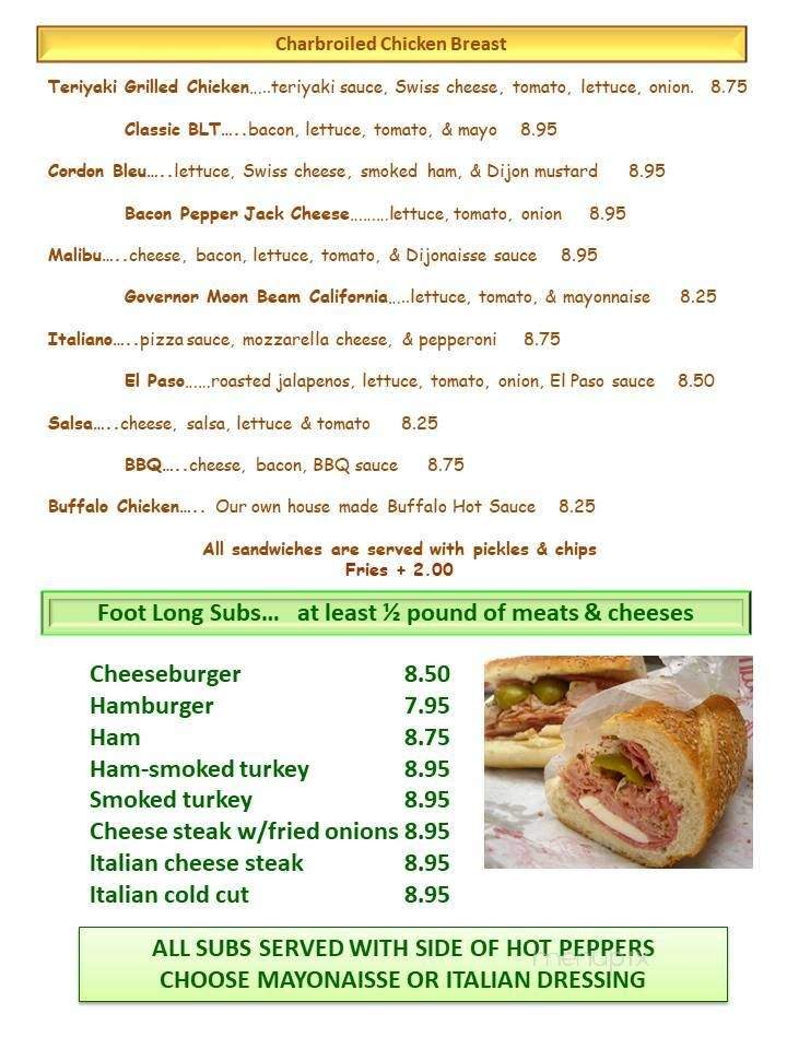 Earle's Inn - Gettysburg, PA menu_pic