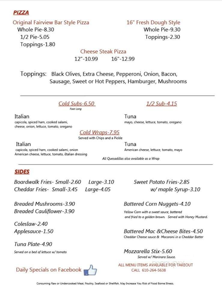 Fairview House Restaurant - Whitehall, PA