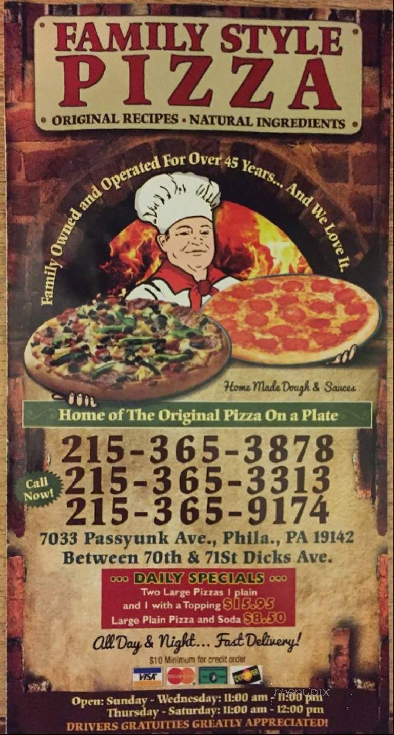 Family Style Pizza - Yeadon, PA