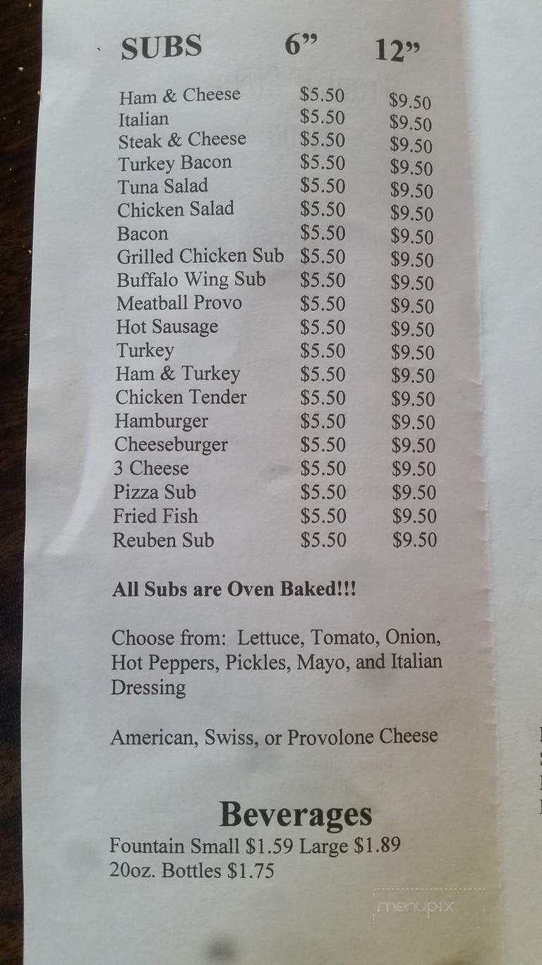 Frank'n Steins - Punxsutawney, PA menu_pic