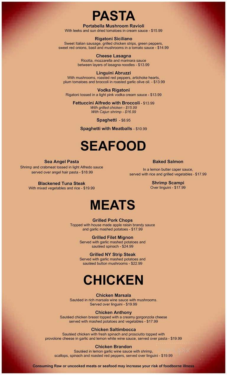 Fran's Pub - New Hope, PA menu_pic