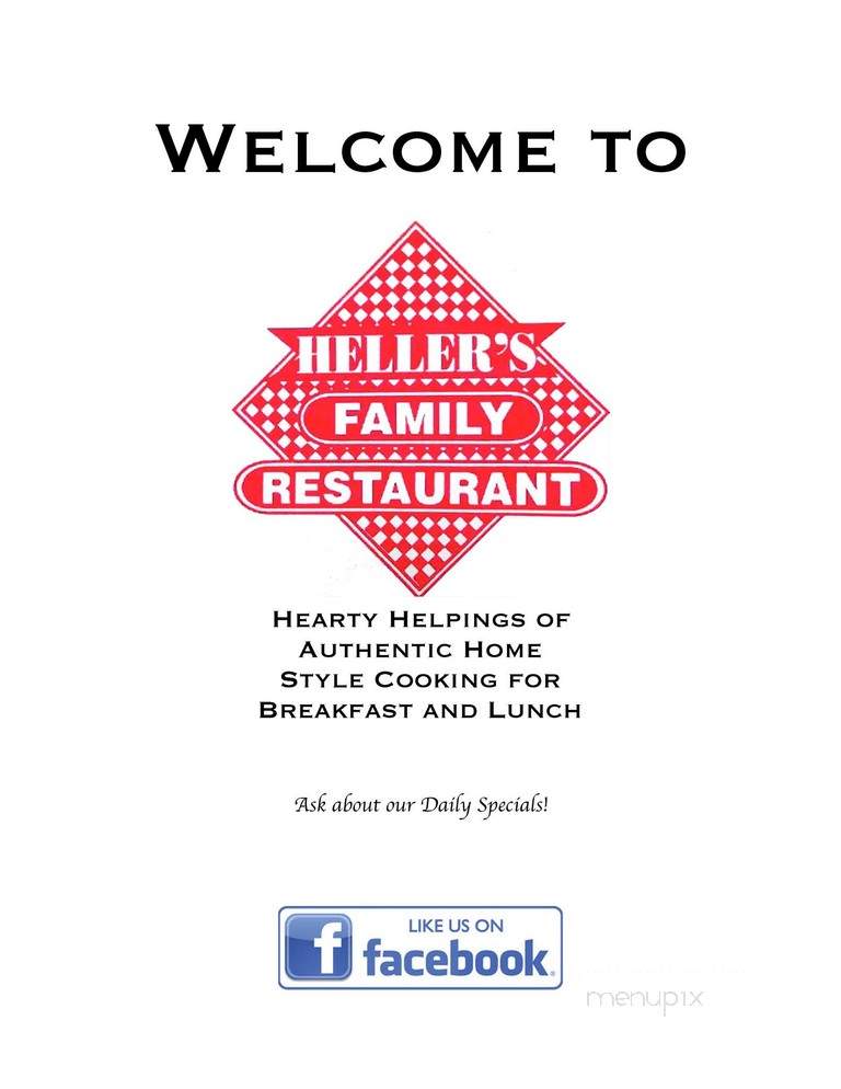 Hellers Family Restaurant - Williamsport, PA menu_pic