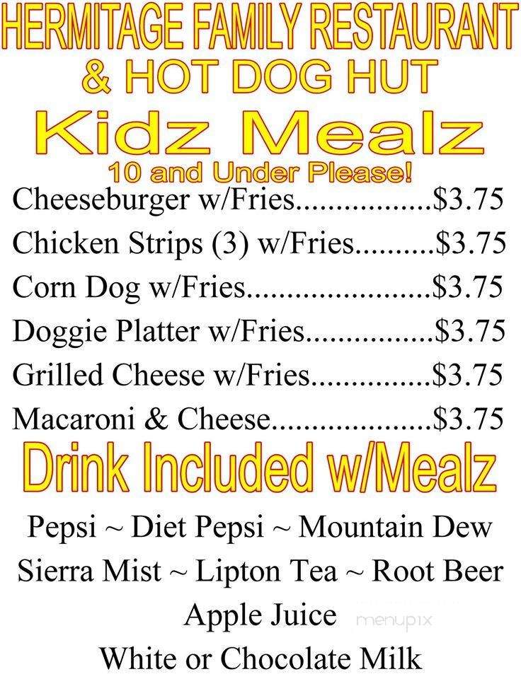 Hermitage Hot Dog Hut - Hermitage, PA menu_pic