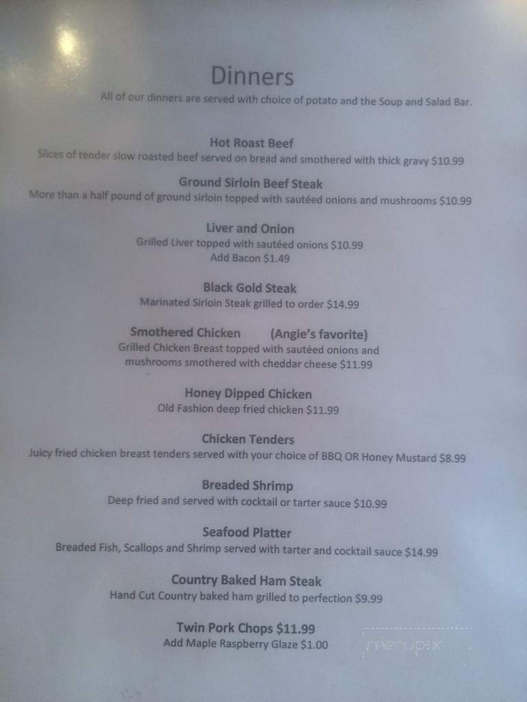 Home Comfort Restaurant - Westfield, PA menu_pic