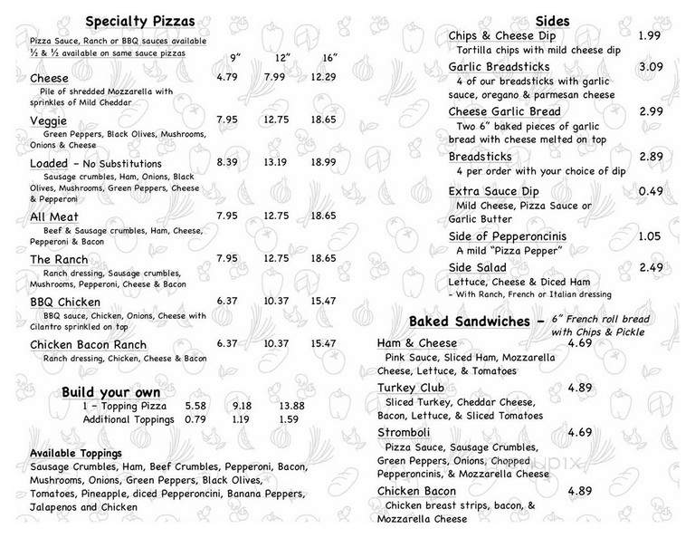 Homestead Pizza - Homestead, PA menu_pic