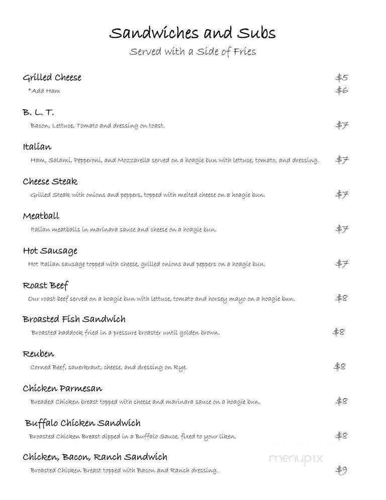 Hut Restaurant - Herndon, PA menu_pic