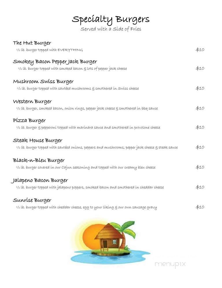 Hut Restaurant - Herndon, PA menu_pic