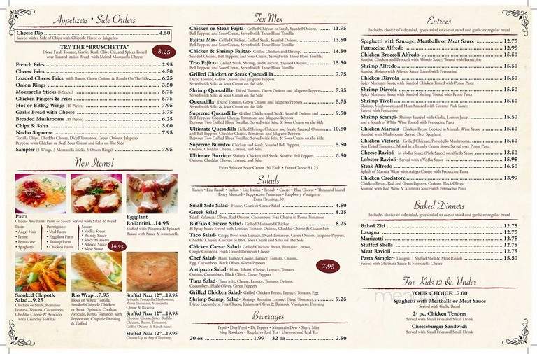 Il Castello Restaurant - State Line, PA menu_pic