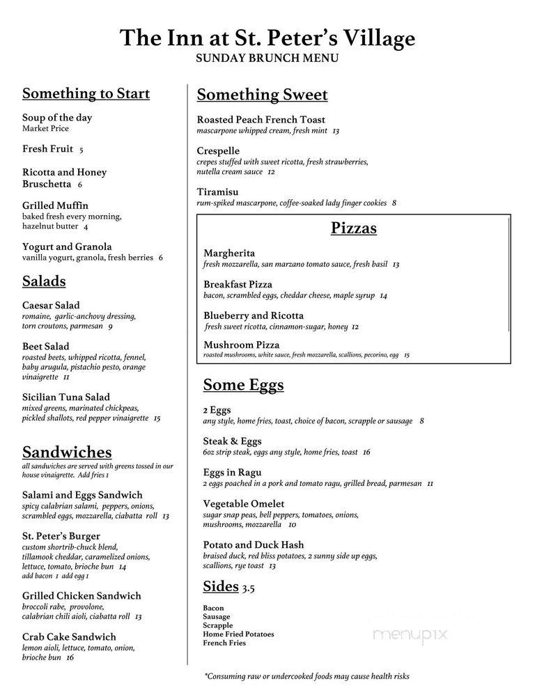 Inn At St Peters - Saint Peters, PA menu_pic