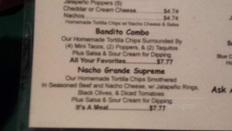 Julio's Tavern - DuBois, PA menu_pic