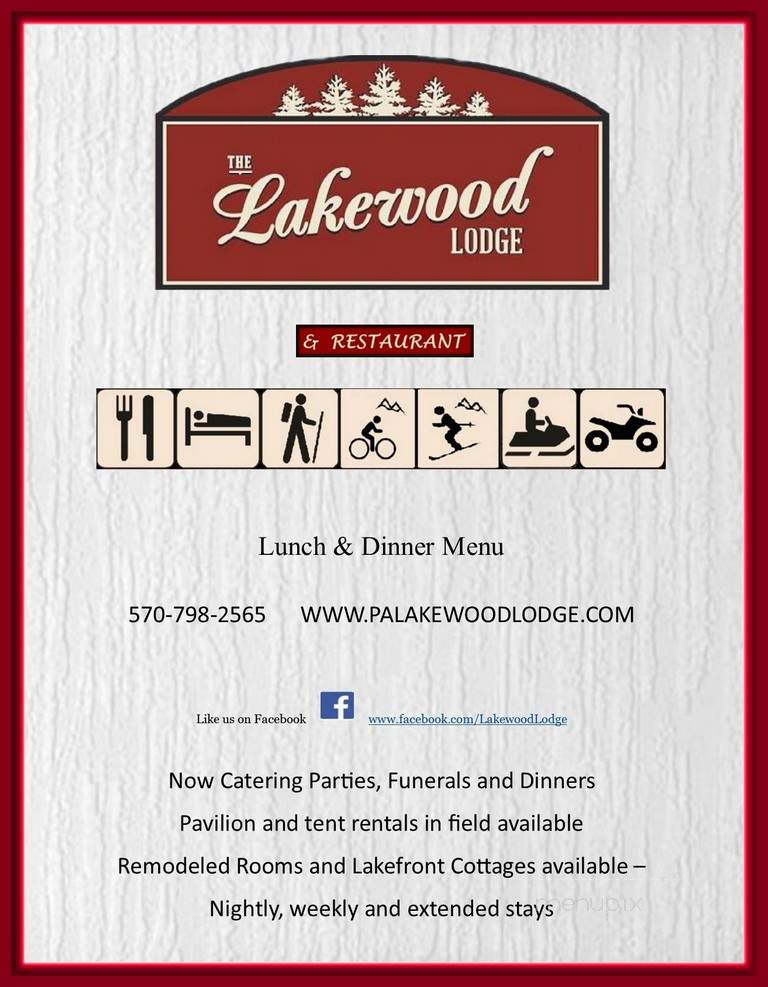 Lakewood Lodge - Lakewood, PA menu_pic