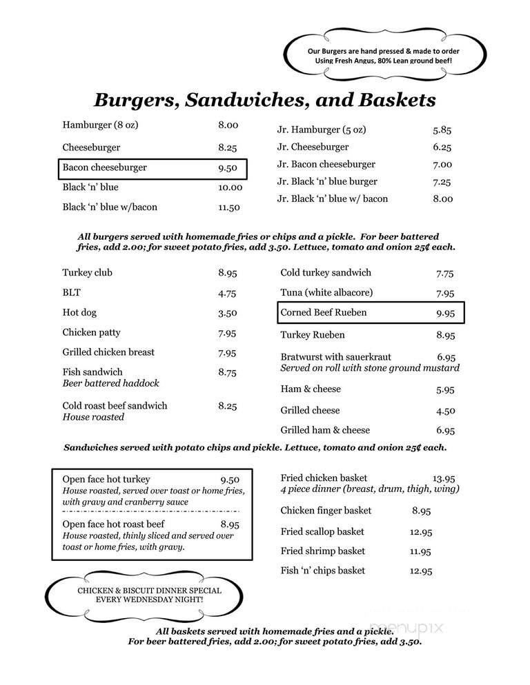 Lakewood Lodge - Lakewood, PA menu_pic