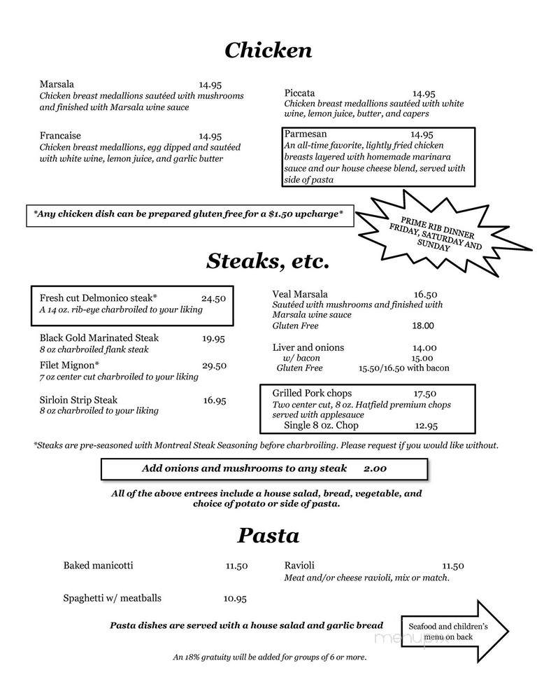 Lakewood Lodge - Lakewood, PA menu_pic