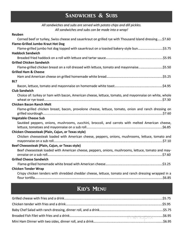 Landing Strip Family Restaurant - Liberty, PA menu_pic