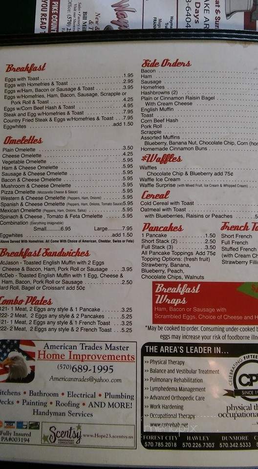 Liberty Restaurant - Lake Ariel, PA menu_pic