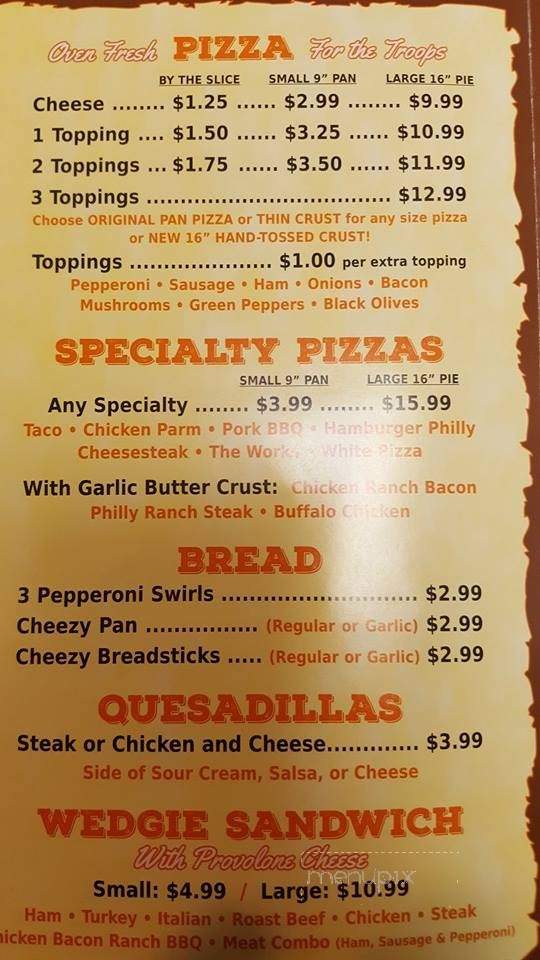 Linda's Little General - Hopewell, PA menu_pic