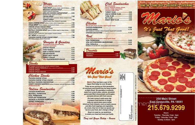 Mario's Pizza - East Greenville, PA