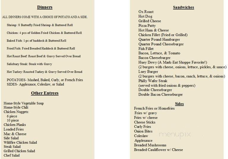 Mark Eat Shoppe - Woodbury, PA menu_pic