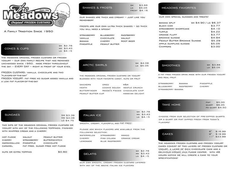 Meadows Of Edensburg - Ebensburg, PA menu_pic