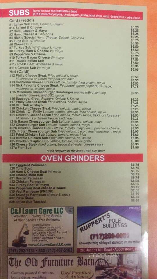 Millenium Pizzeria & Italian - Dillsburg, PA menu_pic