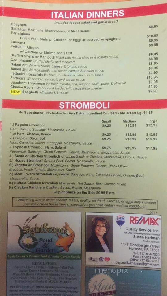 Millenium Pizzeria & Italian - Dillsburg, PA menu_pic