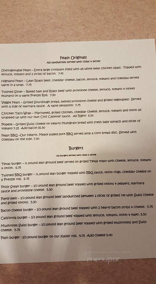 Moveable Feast - Mountville, PA menu_pic