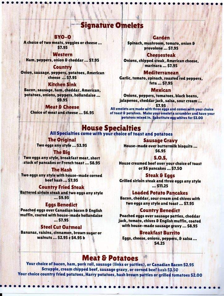 Mueller's Too Restaurant - Easton, PA menu_pic