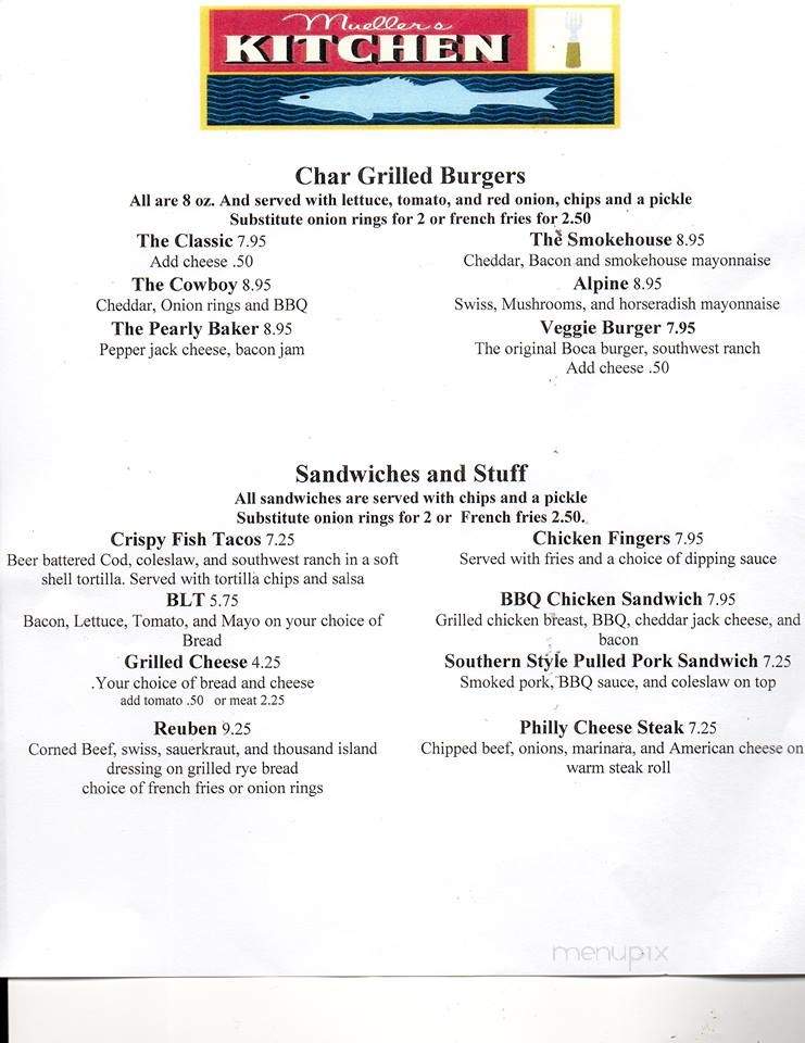 Mueller's Too Restaurant - Easton, PA menu_pic