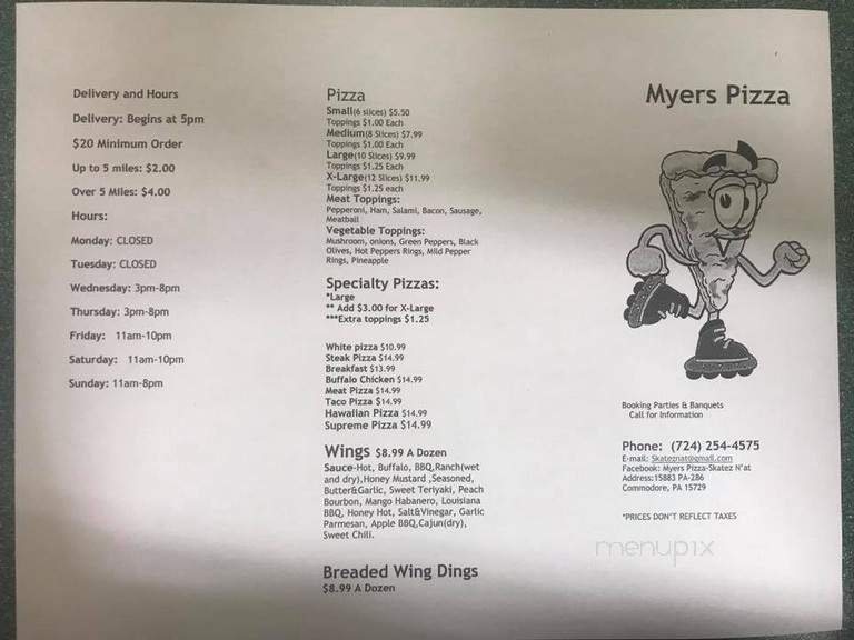 Myers' Pizza - Fairchance, PA