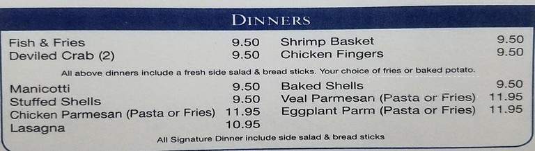 Neapolitan Italian Eatery - New Philadelphia, PA menu_pic