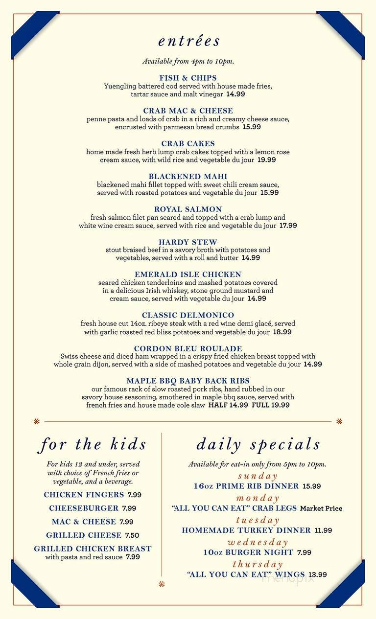 New Britain Inn - New Britain, PA menu_pic