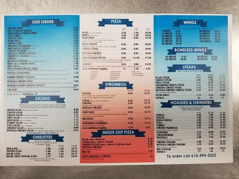 New England Style Pizza - Marcus Hook, PA menu_pic