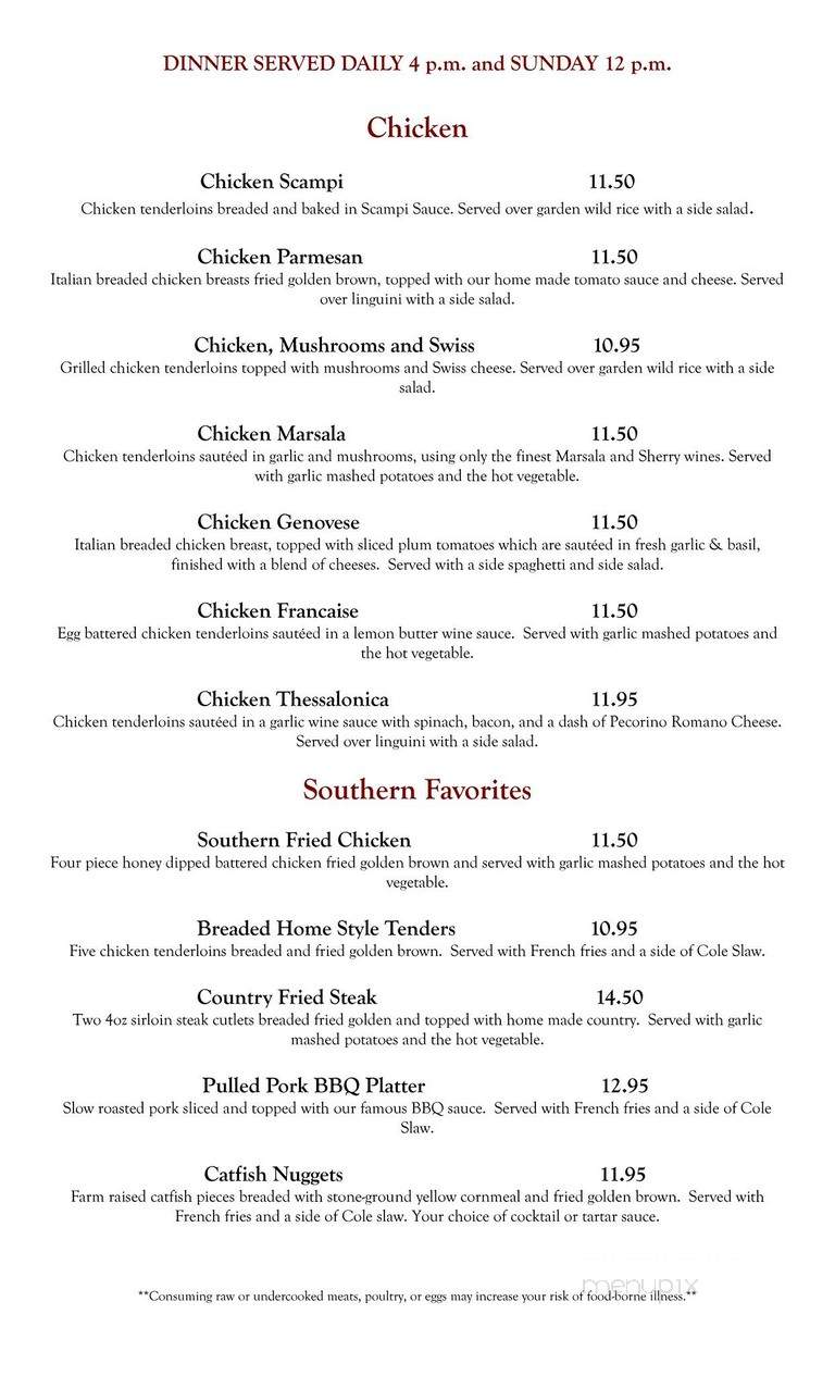Nicholson Diner - Nicholson, PA menu_pic