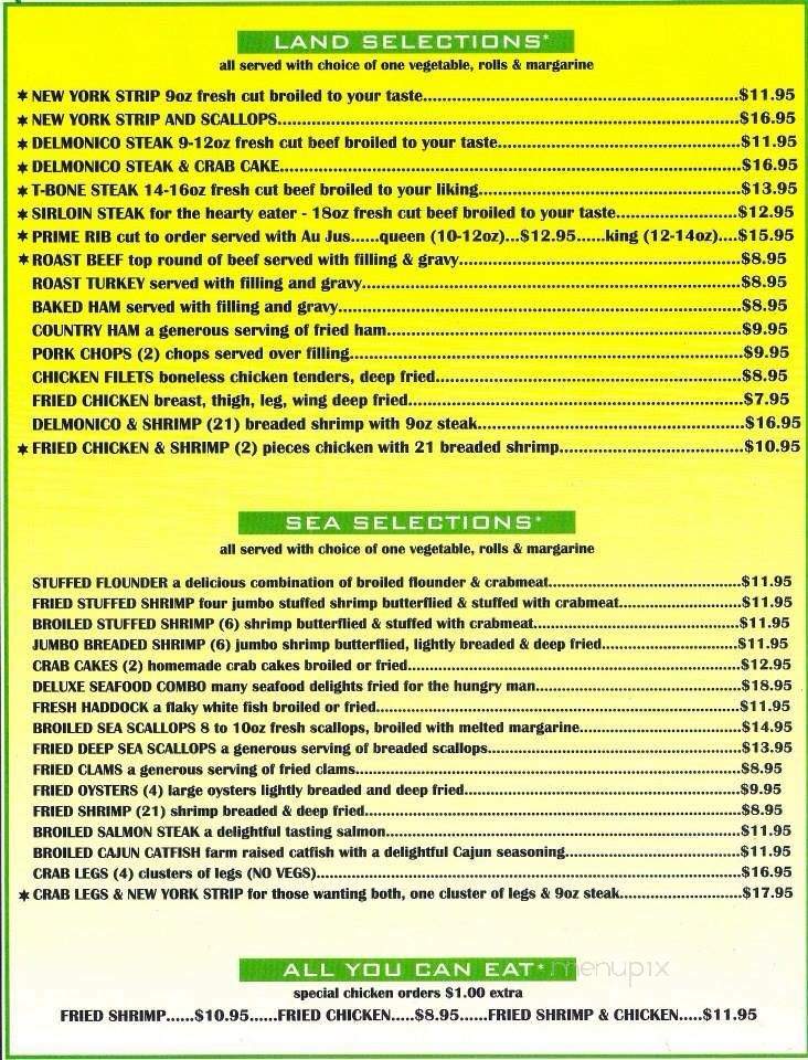 O'Brien's Paradise Cove - Abbottstown, PA menu_pic