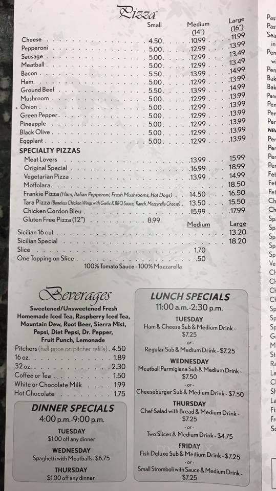 Oip Beavertown - Beavertown, PA menu_pic