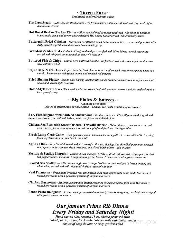 Our Place - Monroeton, PA menu_pic