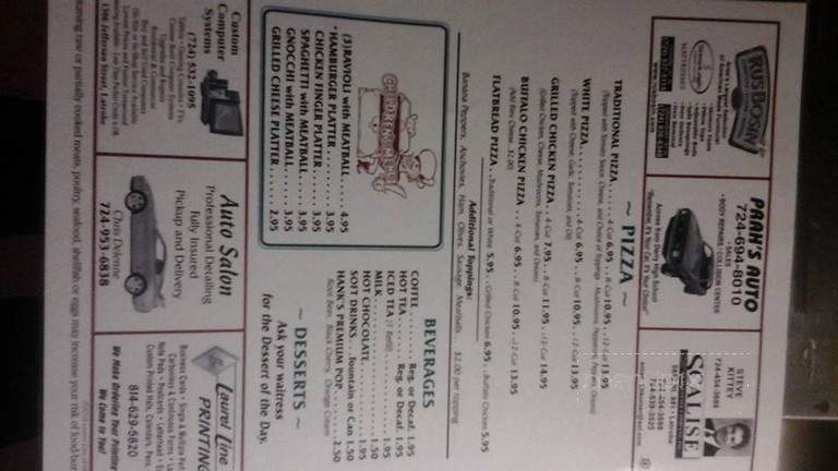 Palombo's Bar & Restaurant - Bradenville, PA menu_pic