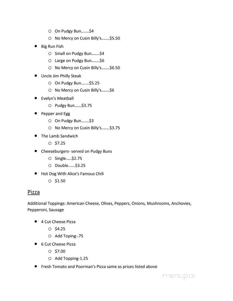 Panella Brothers - New Castle, PA menu_pic