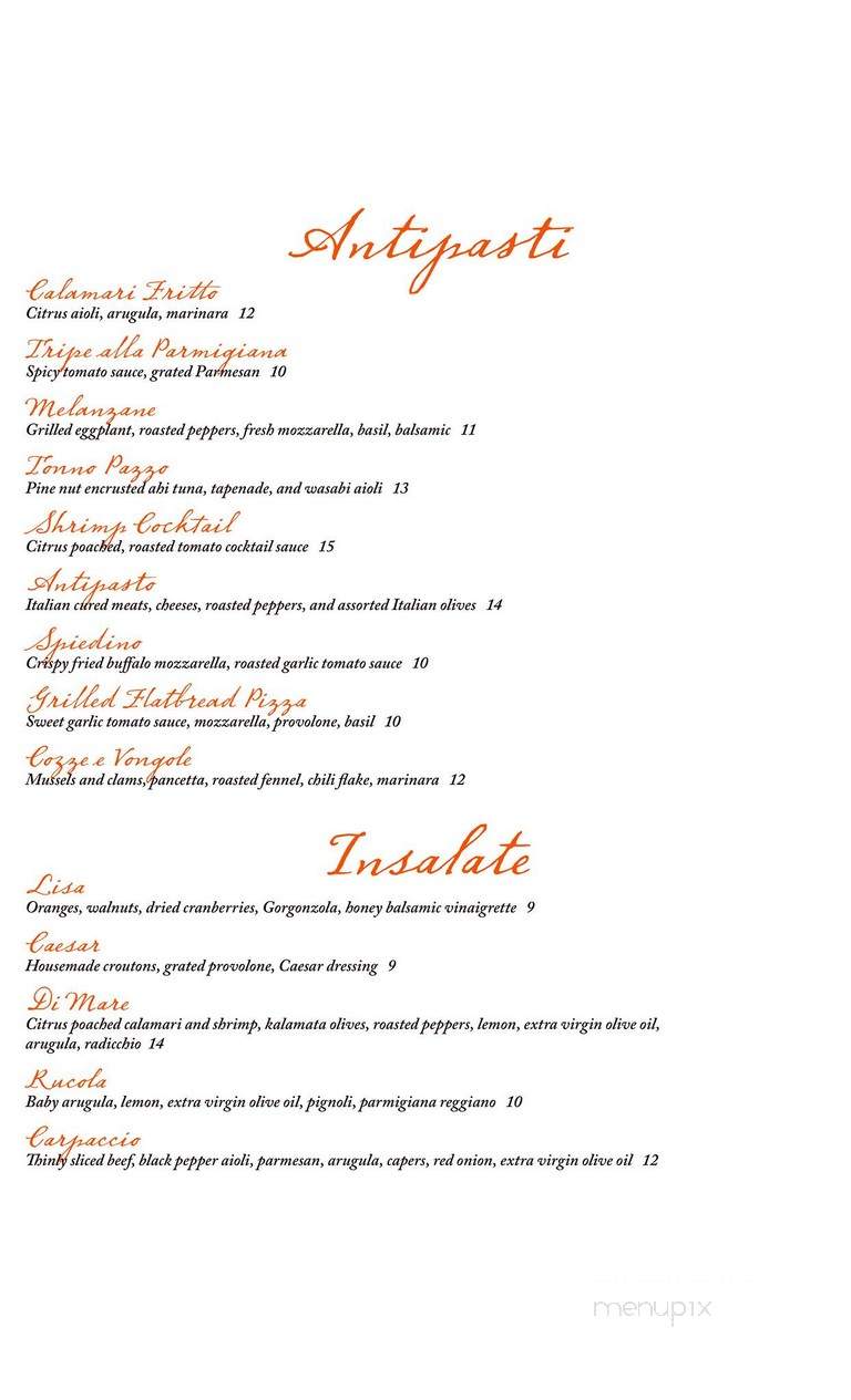 Pazzo - Pittston, PA menu_pic