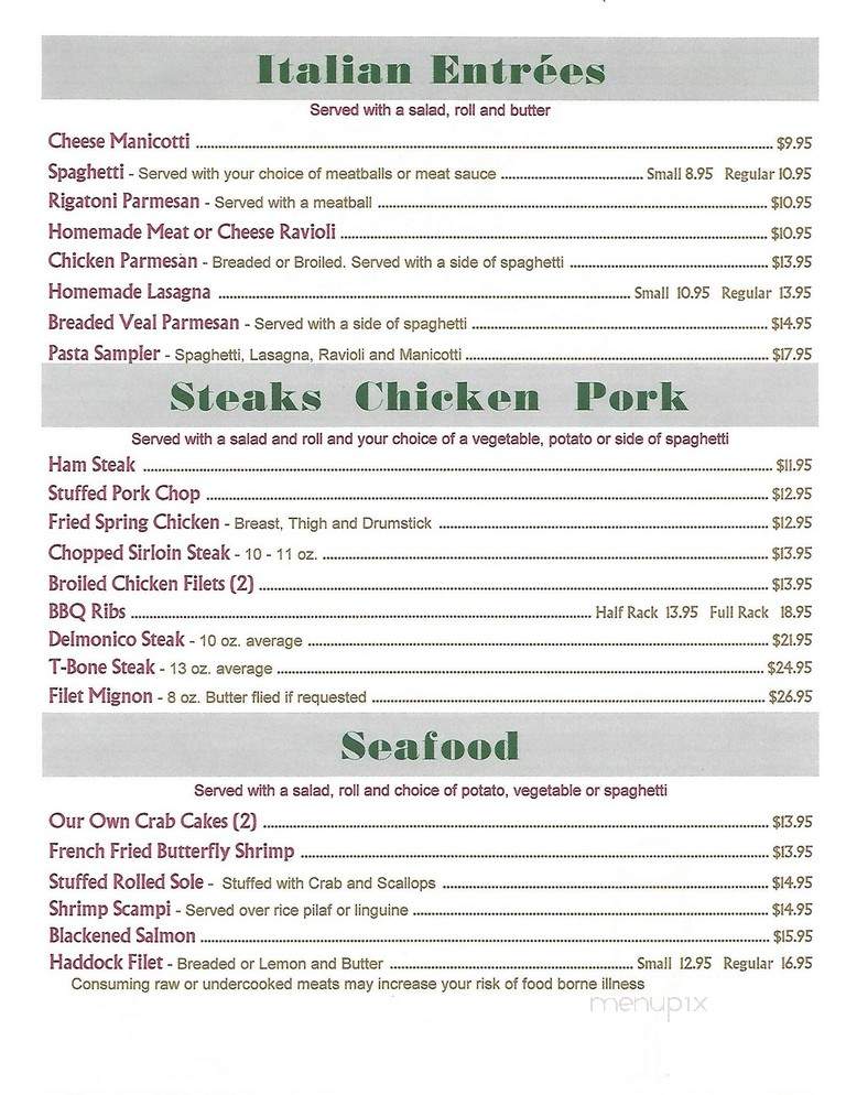 Penn Gables Restaurant - Ebensburg, PA menu_pic