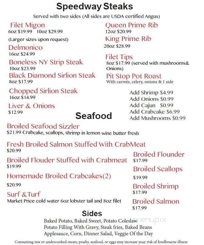 Pit Stop Tavern - Boyertown, PA menu_pic